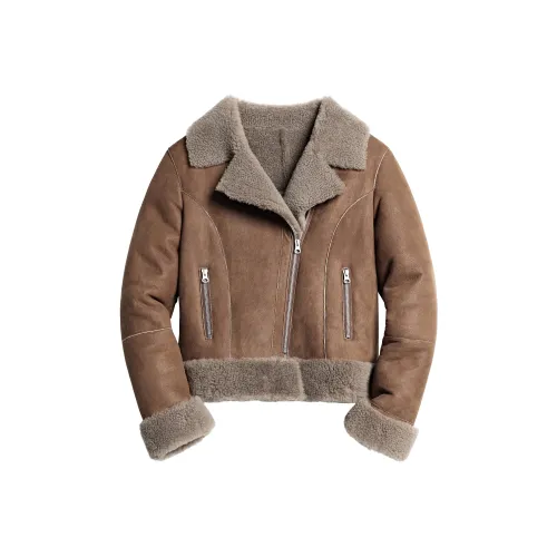 MCS Кофе W5 Женские Кожаные Куртки