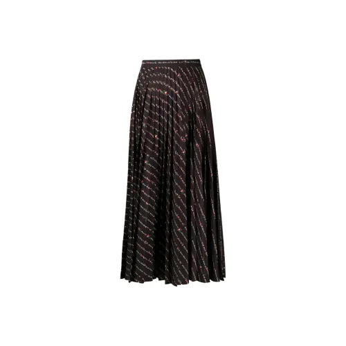 MIU MIU FW21 Повседневный Длинный Юбка Женские Черный