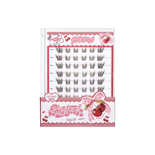 GECOMO Маленькая Вишня Клей Бесплатно Искусственные Веки Коричневый Естественный Малыш Изогнутый Укрепляющий Одиночный Кластер EFFORTLESS Trilogy