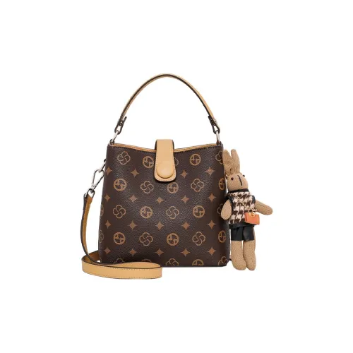 OUBOTE Сумка из синтетической кожи в форме ведра сумка через плечо сумка для женщин цвет кофе