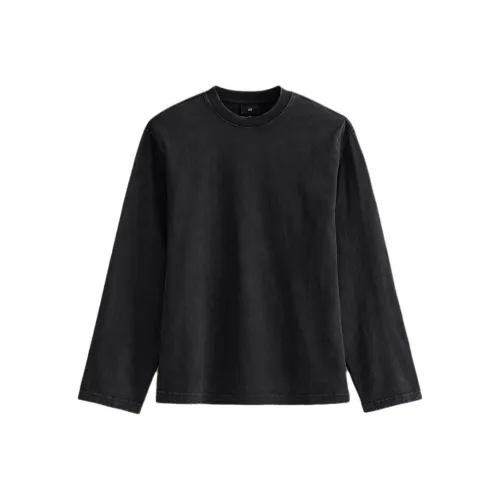 H M Выстиранные Черные Мужские Футболки