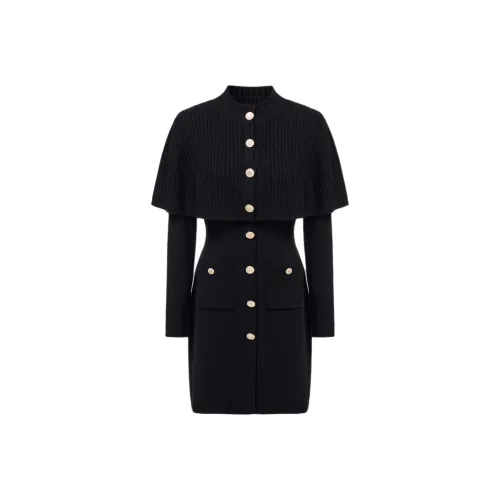 KARL LAGERFELD FW25 Длинное платье с длинными рукавами женское