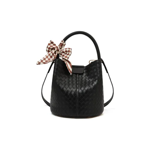 Safiya Синтетическая кожа Ведрообразная сумка Стандартная Женская Черная