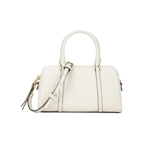 Tory Burch T Monogram Кожа Ведрообразная Сумка Сумка через плечо Сумка Маленькая Женская Светло-Кремовая