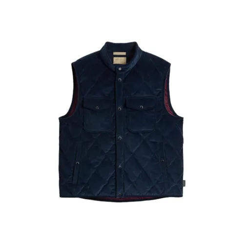 WOOLRICH Мелтон Синий Мужской Жилеты