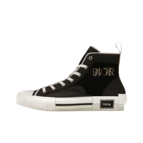 DIOR B23 Высокие Топы Стильные Скейтбординг Мужские Черные