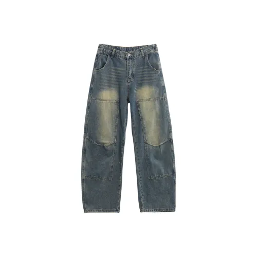 ENTONG Циан Ancient Синий Унисекс Джинсы