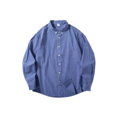 CAT'S PAW Синий Унисекс Рубашки