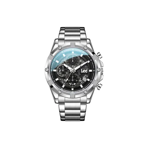 Lee совместный модель Наручные часы Кварцевый механизм Металлический ремешок Серый циферблат Мужские часы Node Праздник Классический Подарочная коробка