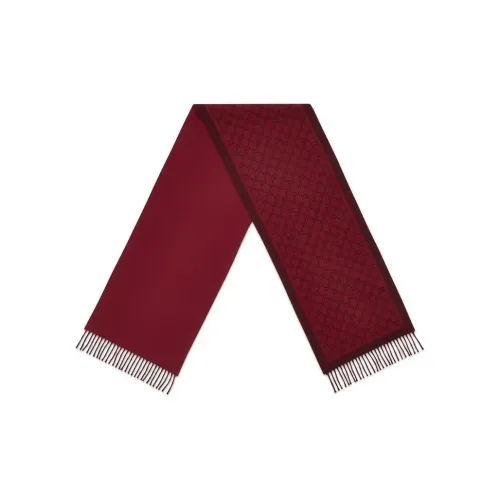 GUCCI Тутовый шелк Вязаные шарфы Унисекс Красный Бургунди