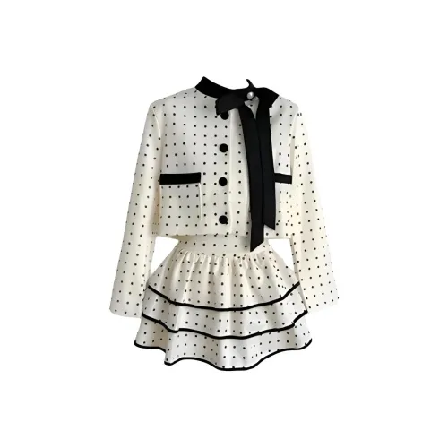 BIFH Polka Dot Одежда Sets Женские Комплекты с юбкой