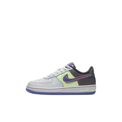Nike Air FORCE 1 LV8 Low Топ Детские Скейтбординги Серый Белый Фиолетовый Дети Возраст 3-7 лет