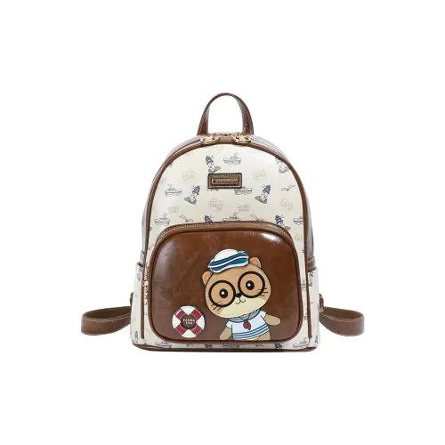 North Pack ПУ (полиуретан) Рюкзак Женские Синий коричневый