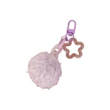 Фиолетовая подвеска с помпоном