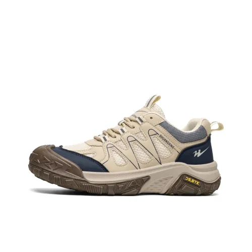 Binary Амортизация Устойчивость к истиранию Дышащий Низкий Топ Походная обувь Мужская Бежевый