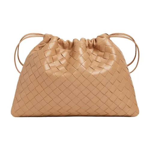Bottega Veneta Сумка Clutch Сумка через плечо Женская Светло-коричневая кожа Intrecciato
