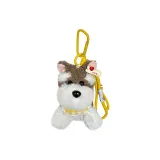 Желтый нагрудник, кость, заколка для волос, шнауцер, коричневый