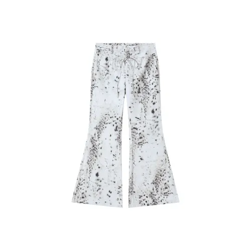 LAVA LAND Двойной ремешок Цифровой с принтом Шнур Прямой крой Брюки Женские