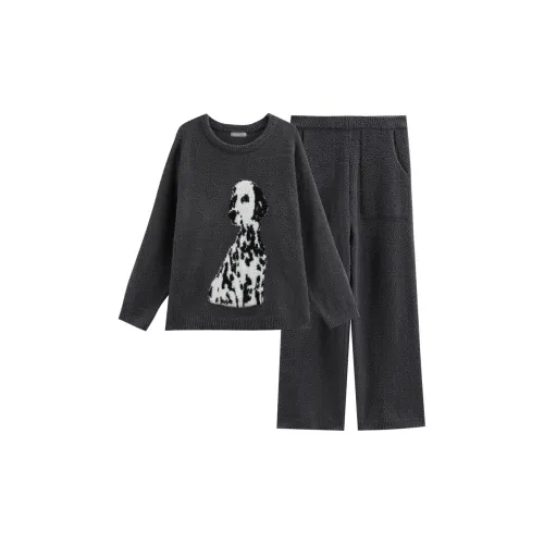 Same Language Пижамный комплект Мужской Alocasia Черный Пятно Собака