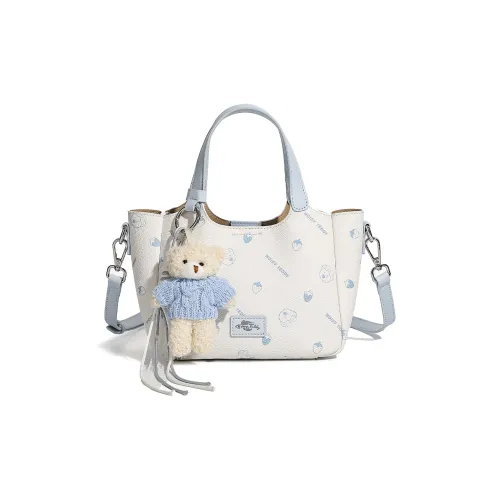 NOISY TEDDY Сумка-корзина из ПВХ Портативная Женская Коллегиальный синий Персиково-розовый