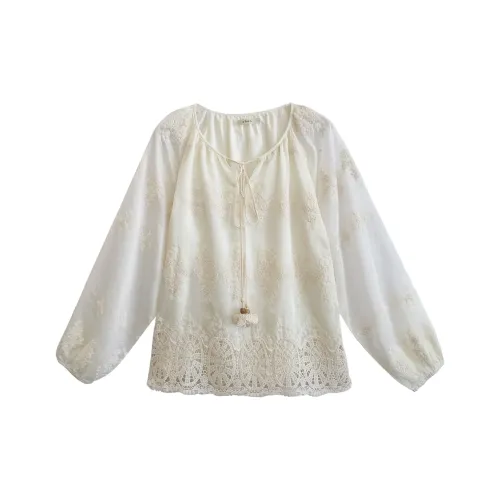 OUBO Абрикос Женские Рубашки