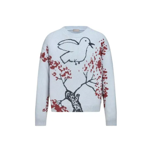 DIOR SS25 Летняя коллекция мужская одежда свитер мужской синий