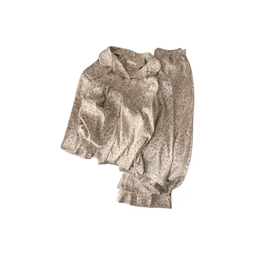 O'MESIK Леопардовый принт Женские Пижамные комплекты
