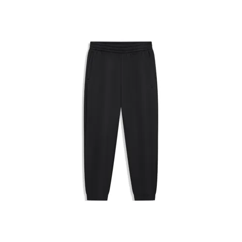 XTEP Вязаные тренировочные брюки мужские глубокий черный