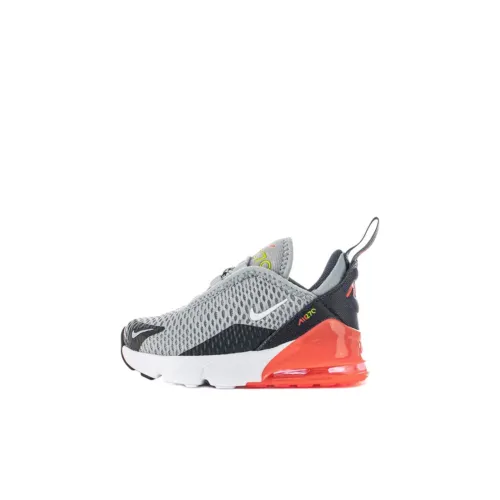Nike Air Max 270 Амортизация Износостойкий Низкий Топ Обувь для малышей Черный Серый Оранжевый Младенец и Малыш
