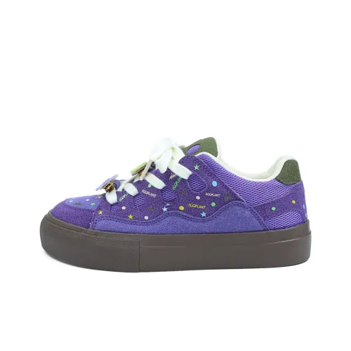 B10CROWN Slip-resistant Abrasion-resistant Lightweight Breathable Low-top Skateboarding Shoes Women's Eggplant Purple