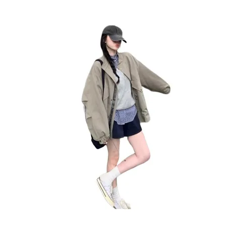 CHARM GLOW Хаки Унисекс Тренч