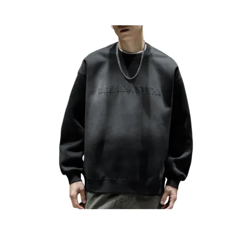 WOOD SOON Градиентный Круглый вырез Пуловер Тяжелый Толстовка Мужской