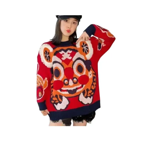 OURUOKE Красный Женский Трикотаж