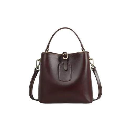 OUBOTE Сумка из синтетической кожи стандартная женская винно-кофейного цвета