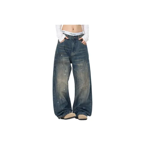 NRXX Blue Unisex Jeans NRXX Синий Унисекс Джинсы