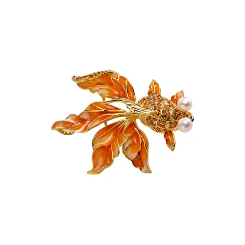 NUANTONG Золотой Покрытый Медный Броши Женские