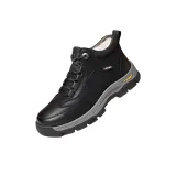 Черный, с флисовой подкладкой (верх натуральная кожа, верх крупнозернистая текстура коровья кожа)