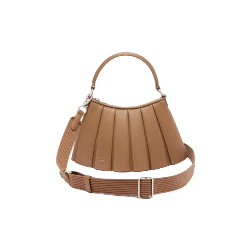 LACOSTE Сумка через плечо из коровьей кожи маленькая сумка женская коричневая