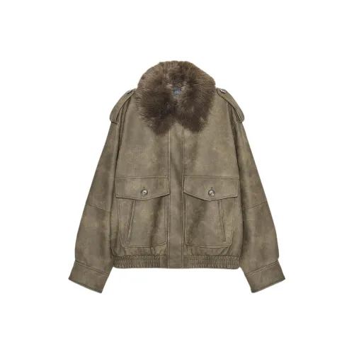 ZARA Khaki Женские Куртки