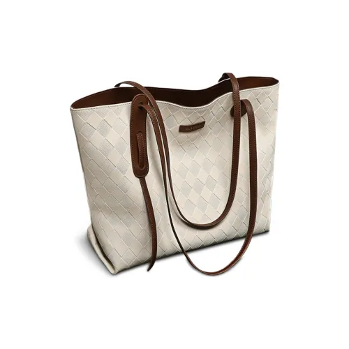 EBLAN Сумка-тоут из коровьей кожи сумка через плечо стандартная женская цвет экрю розовый