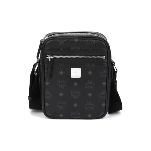 MCM Klassik Visetos Холст Сумка через плечо Мини Женская Черная