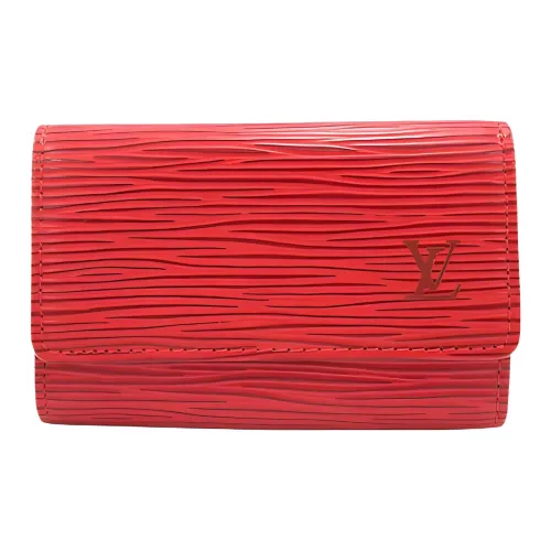 LOUIS VUITTON EPI Кожа Key Pouch Женские Кастиль Красный