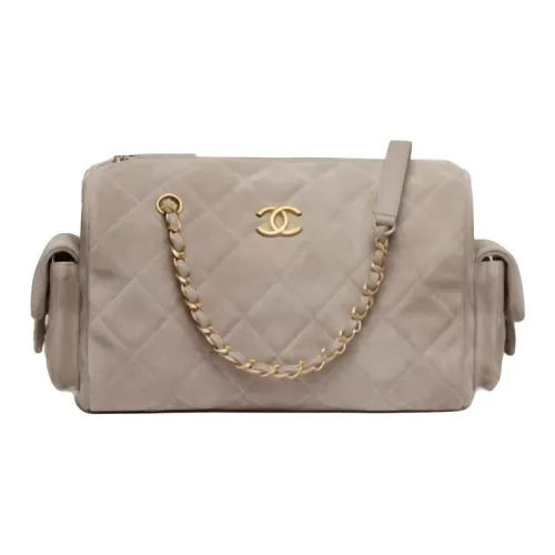 CHANEL Сумка через плечо из коровьей кожи женская темно-серый