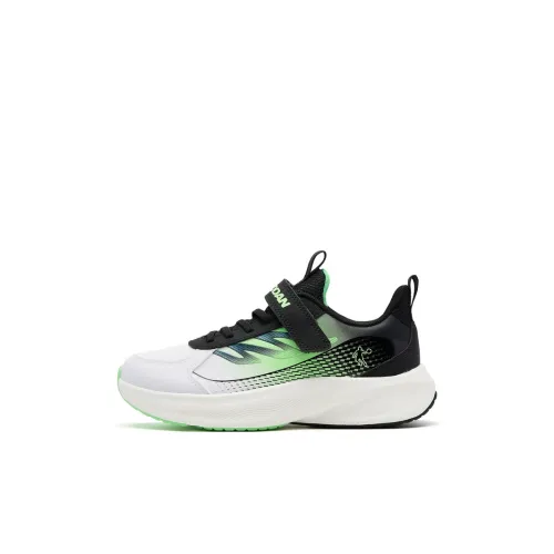 QIAODAN Slip-resistant Легкий Амортизация Низкие Беговые кроссовки Jordan Белый Dazzling Зеленый Детский