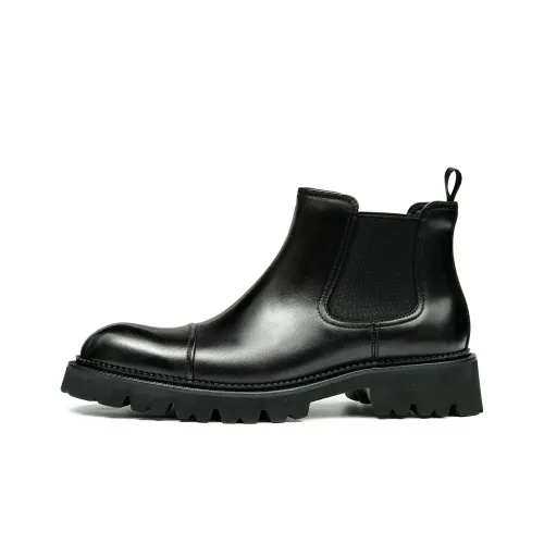 FARVARWO Челси Натуральная кожа Мужская обувь MID Топ Обувь Мужская