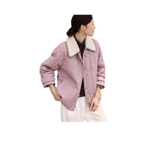 XWI Серый Розовый Женский Пуховик