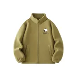 [Мальчики Флис Пальто] Зеленый Боковая сторона Nubi X ZR_3