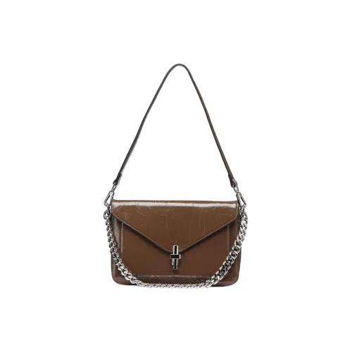 SEPTWOLVES Сумка через плечо из коровьей кожи женский мокко коричневый