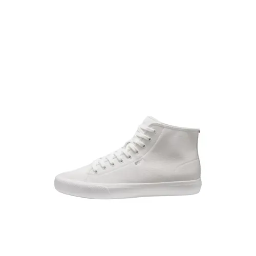 Hugo Boss High Топ Скейтборд Кроссовки Мужские Белые