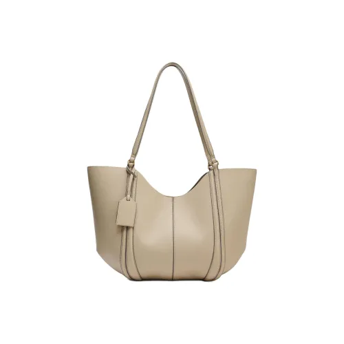 ZARA ПУ (полиуретан) Сумка-тоут Сумка для покупок Сумка через плечо Экстра-большая Женская Бежевая